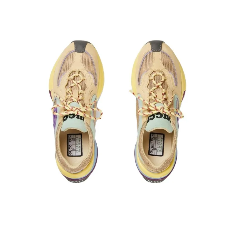 GUCCI RUN Low-Top Casual Shoes Women's Yellow-3