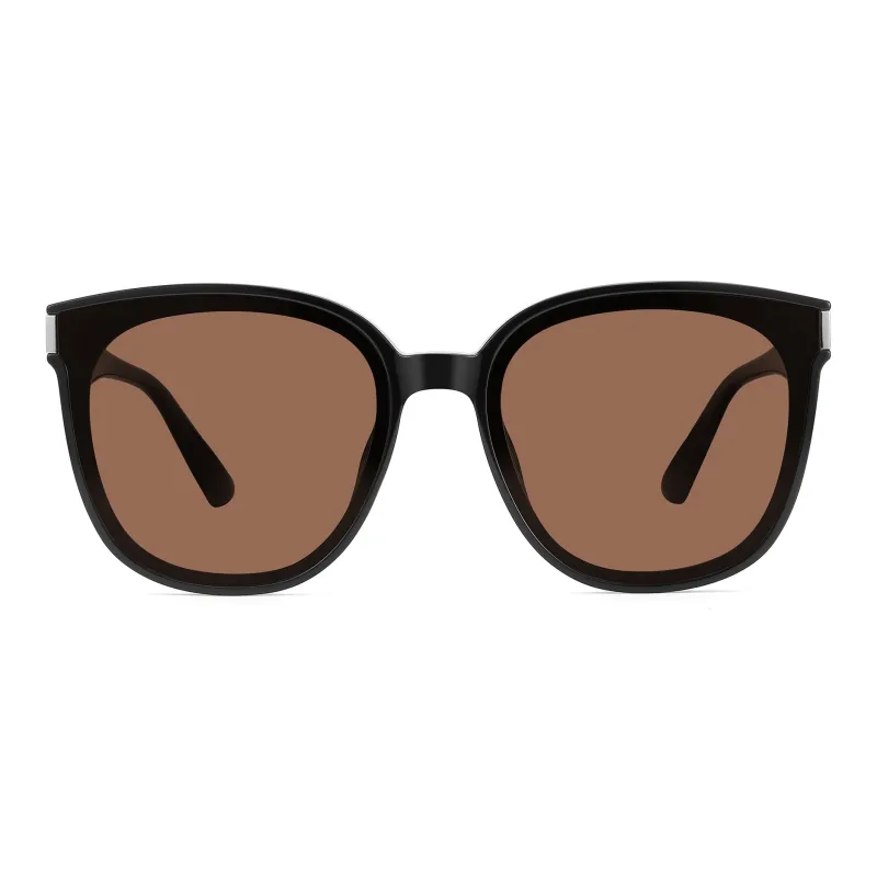 SUYAN TR/Memory Plastic Round Sunglasses Unisex-4
