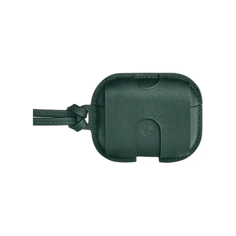 HERMES Swift Leather AirPods Pro Protective Case Earphone Case Unisex Green-2