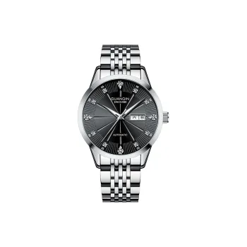 GUANQIN GJ16272 Automatic Mechanical Movement Stainless Steel Watchband Watch Men's Watches Black Dial