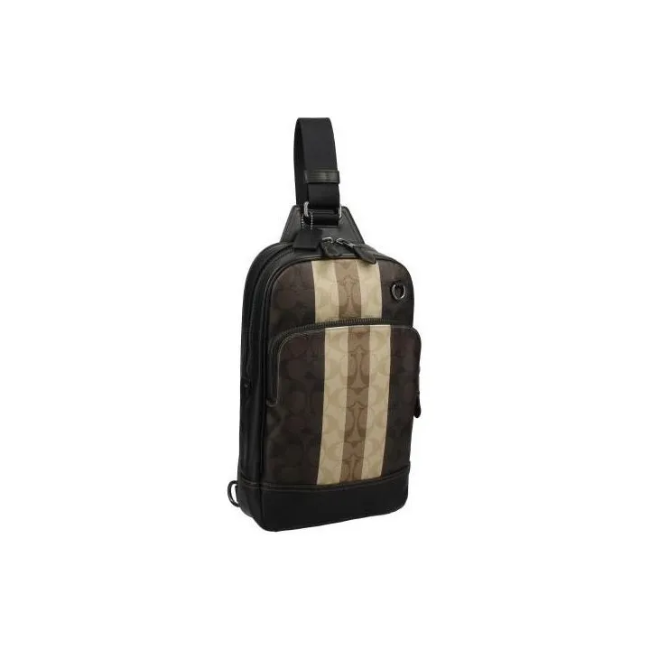 COACH Graham Cow Leather Sling Bag Medium Size Men's Multicolor-4