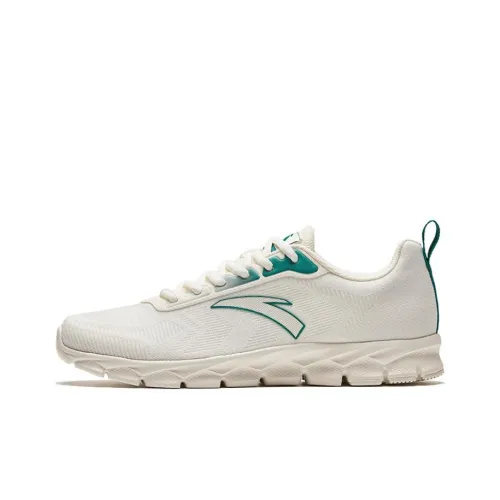 Anta Shock Absorbers With Slip Resistant Features Low Top Running Shoes Men's White Green