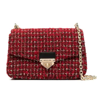 MICHAEL KORS Soho Leather Shoulder Bag, Crossbody Bag Large Size Women's Red