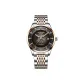 Rose Case Black Dial Steel Band
