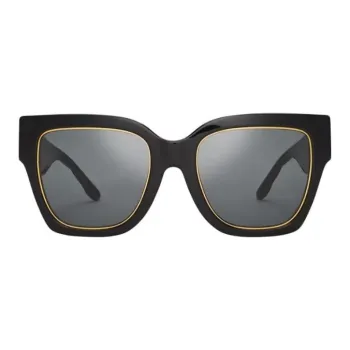 TORY BURCH Acetate Square Sunglasses Women's Black