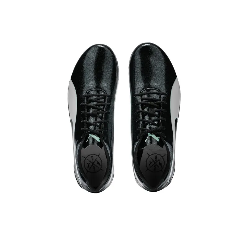 PUMA EvoSPEED Electric 7 Anti Slip Wear Resistant Low Top Running Shoes Unisex Black White-1