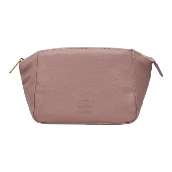 Herschel Pure Vegan Leather Makeup Bag Unisex Gray Rose