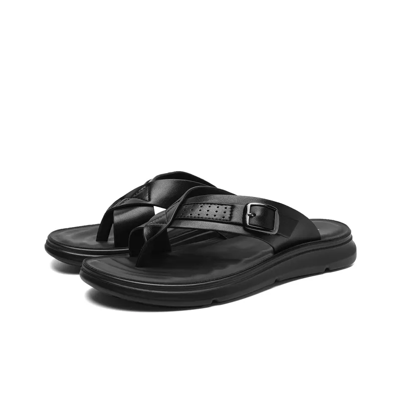 HLA Flip Flops 3.5cm Men's Black-1