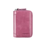 Glamor Purple (Top Grain Cow Leather) 12 Card Slot (Anti-Skimming)