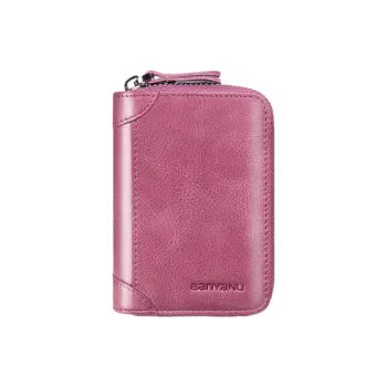 Banyanu Top Grain Cow Leather Card Holder Regular Unisex Brown/Khaki/Black