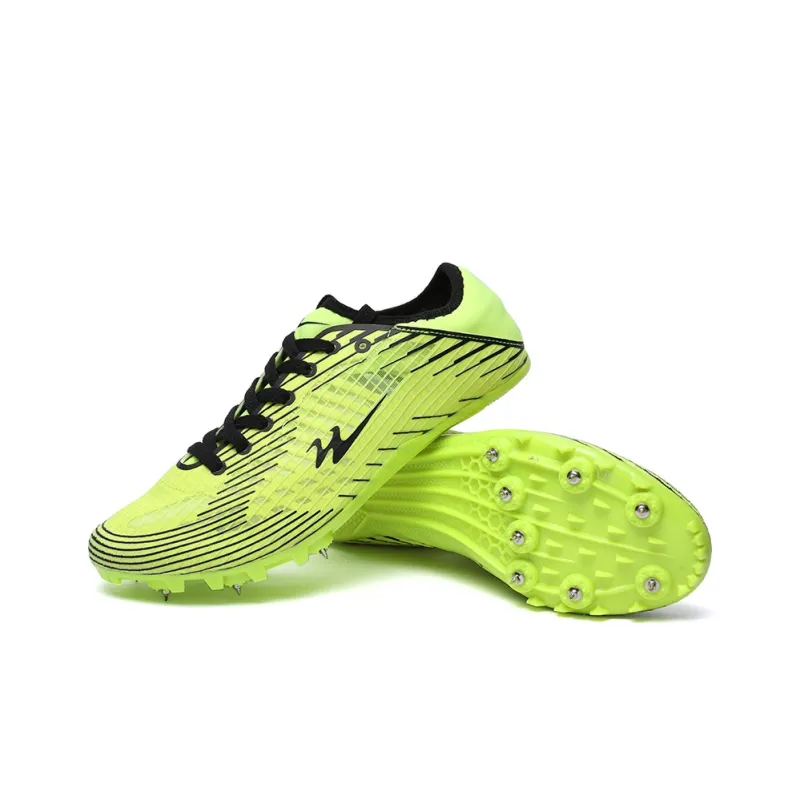 Binary Cushioning Anti Slip Wear Resistant Breathable Lightweight Rebound Low Top Running Shoes Unisex Neon Green-4