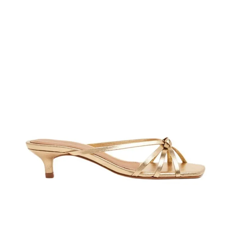 FLATTERED Slide Slippers 3.5cm Women's Gold-1