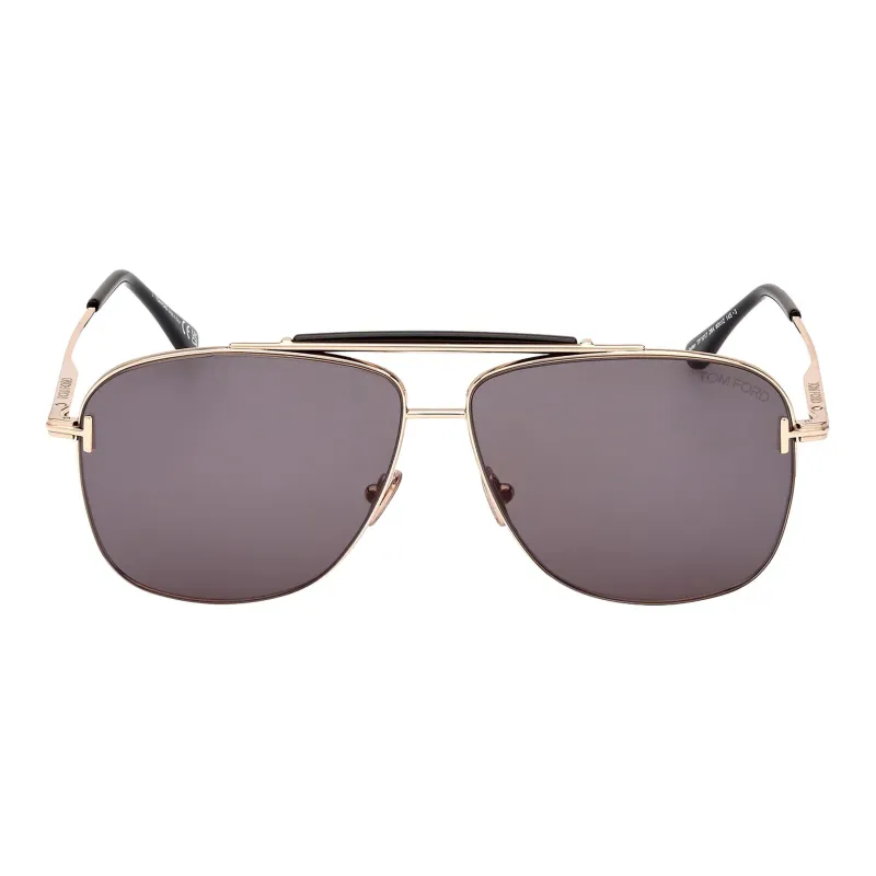 TOM FORD Metal Aviator Sunglasses Unisex Gold-1