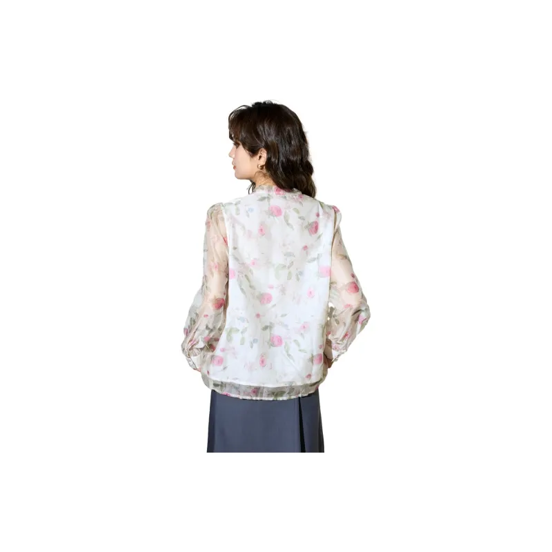 SMEN Chiffon Shirts Women's-11