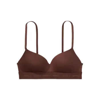 Victoria's Secret PINK 9406 Gathering Style WEAR EVERYWHERE PUSH-UP WIRELESS BRA Collection Bra Women's Dark Brown