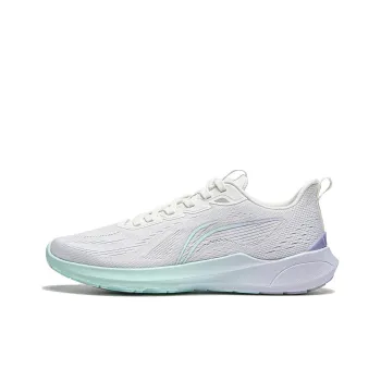 LiNing Qingyi Cushioning Wear Resistant Low Top Casual Running Shoes Women's White Purple