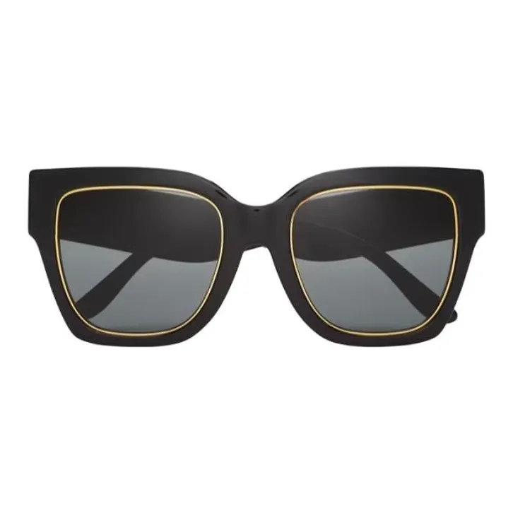 TORY BURCH Acetate Square Sunglasses Women's Black-1