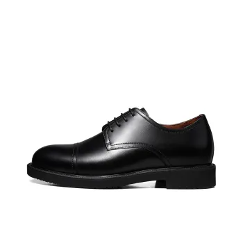 Zuti Business Versatile Calfskin Derby Shoes Dress Shoes Men's Black