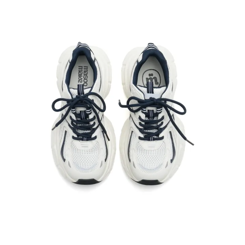 MASOOMAKE Abrasion Resistant Height Increasing Low Top Chunky Sneakers Women's-12