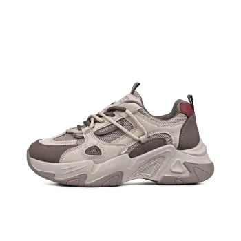 WENPU Cushioning Breathable Lightweight Height Increasing Low-Top Chunky Sneakers Women's