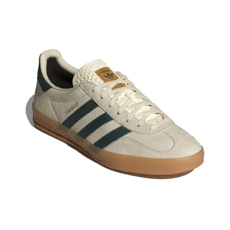 Adidas Originals Gazelle Indoor Cream White Collegiate Green Gum-3