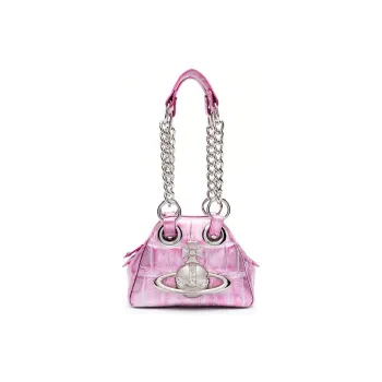 Vivienne Westwood Calfskin Shoulder Bag, Crossbody Bag, Handbag Women's Pink