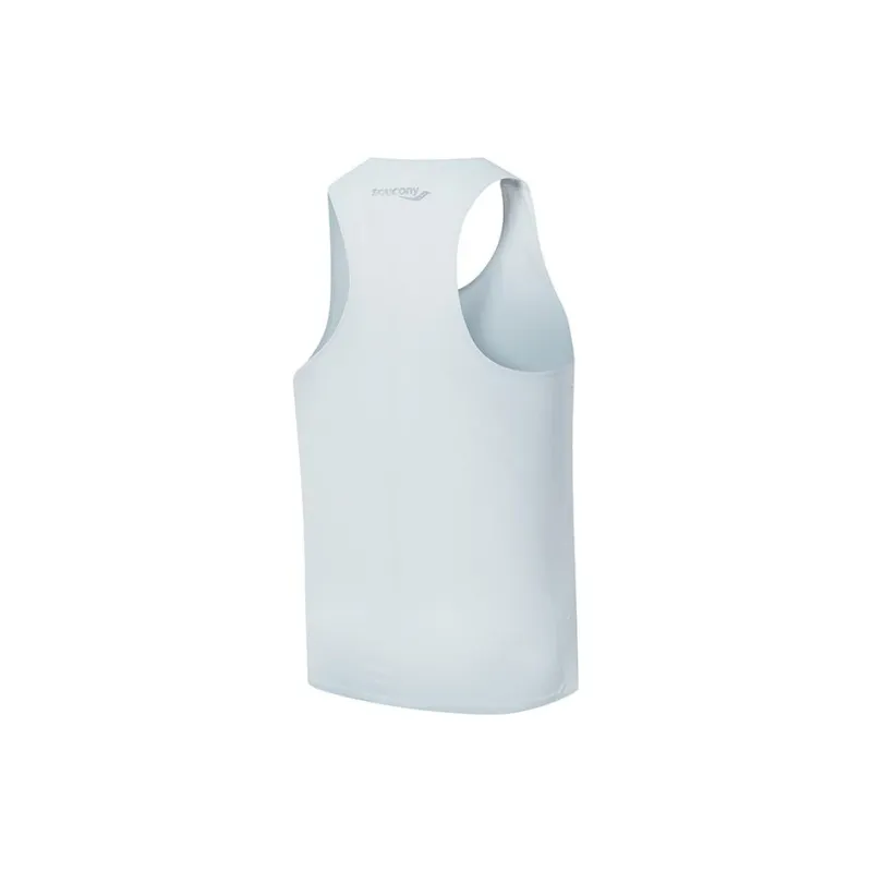 Saucony Tank Top Men's Light Gray Green-1