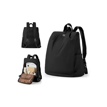 KEYSTREET Fabric Backpack Regular Unisex Black/Ecru/Khaki/Pink/Green