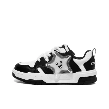 OMS Skateboard Shoes Women's Low Top Black/Pink/Beige