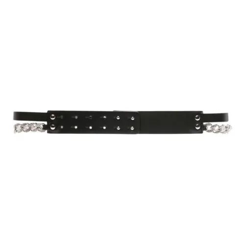 Maje Rhinestone-embelished Leather Double Belt