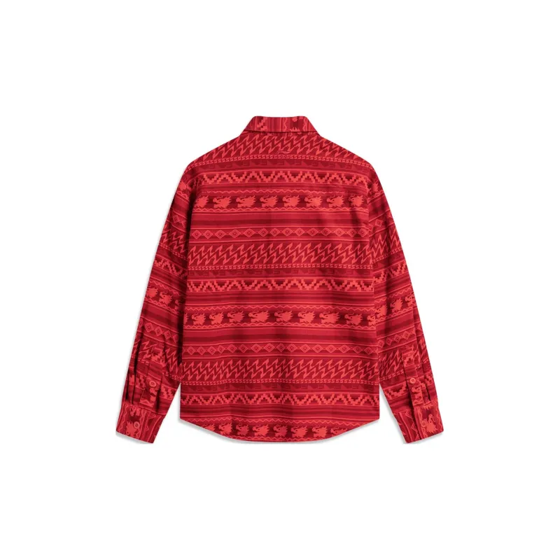 LiNing Rijin Doujin Collection Shirt Men's Vermilion All Over Print-1