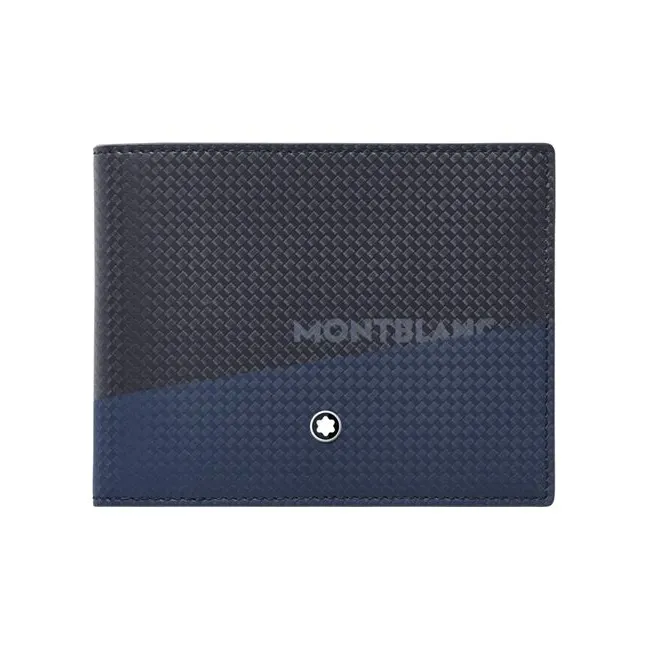 MONTBLANC Cow Leather Wallet Men's Blue/Black-0