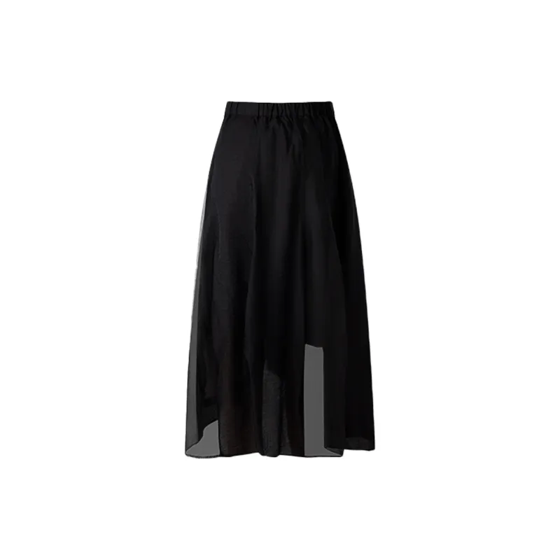 THE SEA LIFE Casual Long Skirt Women's Black Mage-1