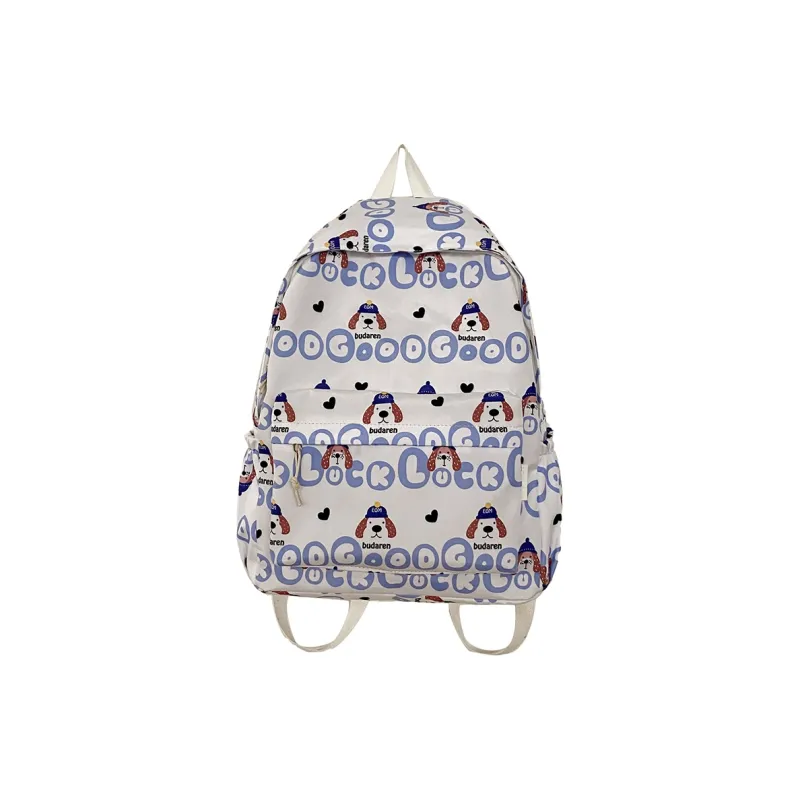 Parker Bear Nylon Backpack Regular Unisex Black White Pink Blue Green-7