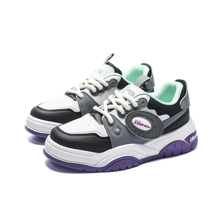 Meiretu Low Top Skateboard Shoes Men's Purple-2