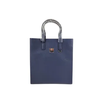 MCM Leather Tote Bag, Shopping Bag, Handbag, Shoulder Bag, Crossbody Bag Medium Size Women's Dark Blue