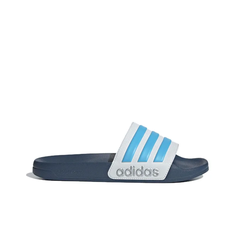 Adidas Adilette Shower Slides Crystal White Semi Blue Burst Preloved Ink-1