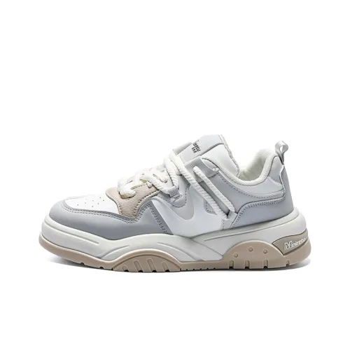 Meiretu Anti Slip Wear Resistant Low Top Skateboard Shoes Men's White