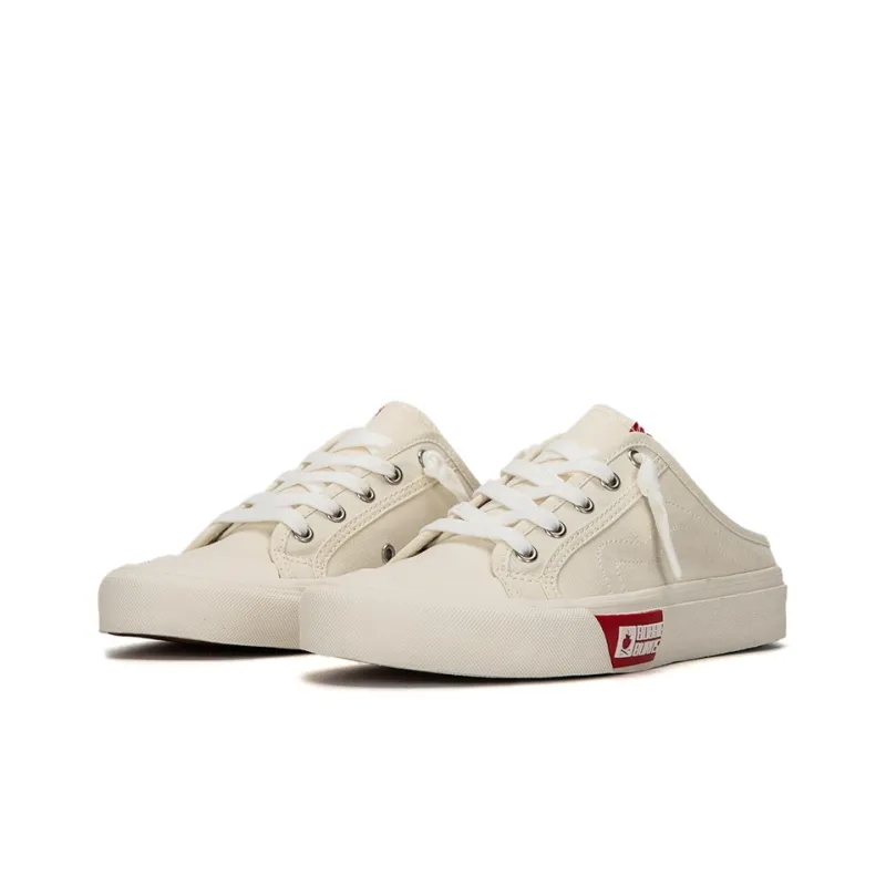 BOBBIE BURNS Anti-Slip Wear-Resistant Low-Top Canvas Shoes Unisex White-2