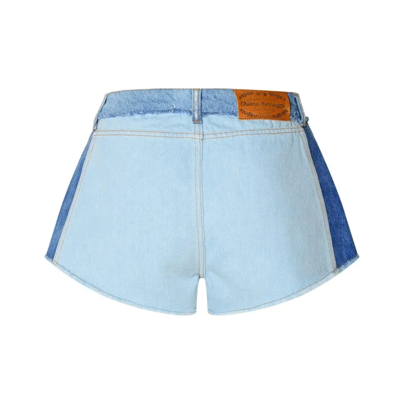 CHIARA FERRAGNI Distressed Denim Shorts-1