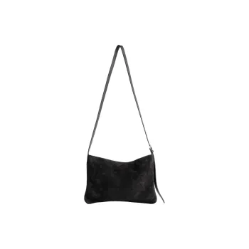 DRIES VAN NOTEN Suede Crossbody Bag Shoulder Bag Men's Black