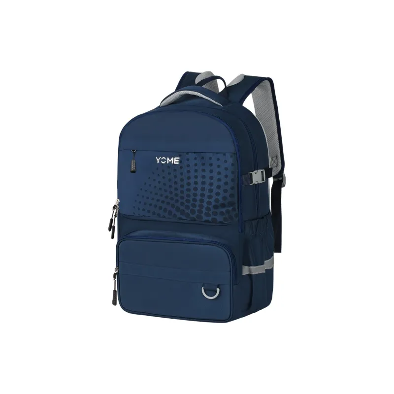 YOME Polyester Backpack Regular Men's Black/Navy Blue-7