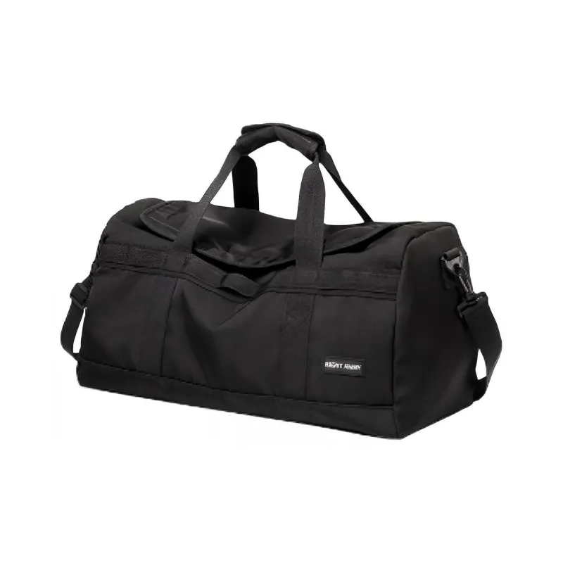 LOHAS Travel Polyester PU Water Resistant Wear Resistant Twill Gym Bag Large Size Unisex Black-1