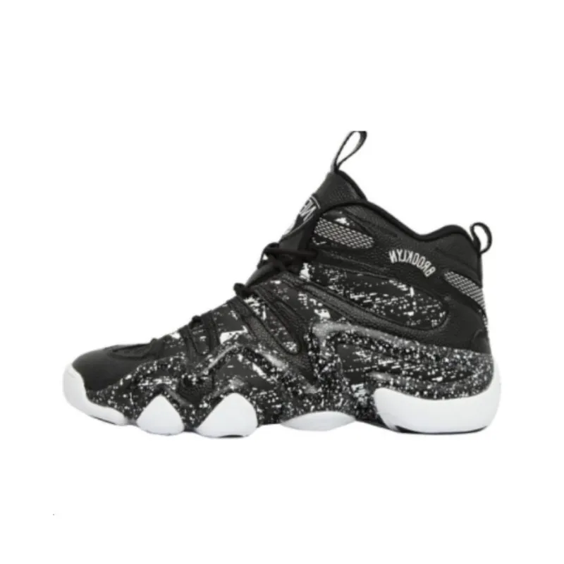 Adidas Crazy 8 Cushioning Wear Resistant Low Top Basketball Shoes Men's Black White-0