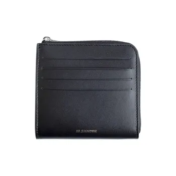 JIL SANDER Logo Embossed Zipped Wallet
