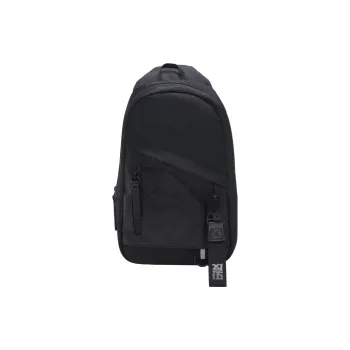 LiNing Fabric Shoulder Bag, Crossbody Bag, Sling Bag Regular Unisex Pure Black