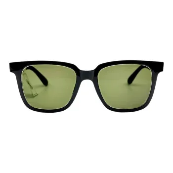 MLB TR/Memory Plastic Square Sunglasses Unisex Black