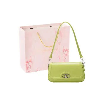 MOONDEMIMA Synthetic Leather Shoulder Bag Regular Women's Ecru/Black/Fruit Green/Light Sea Blue