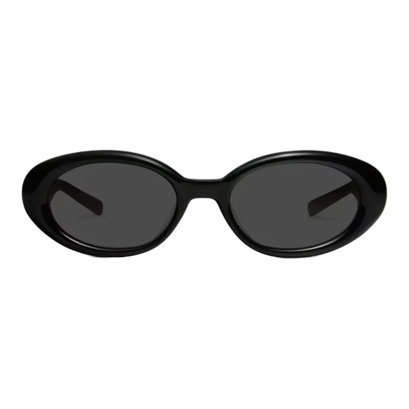 GENTLE MONSTER Plate Frame Oval Sunglasses Unisex Black-1