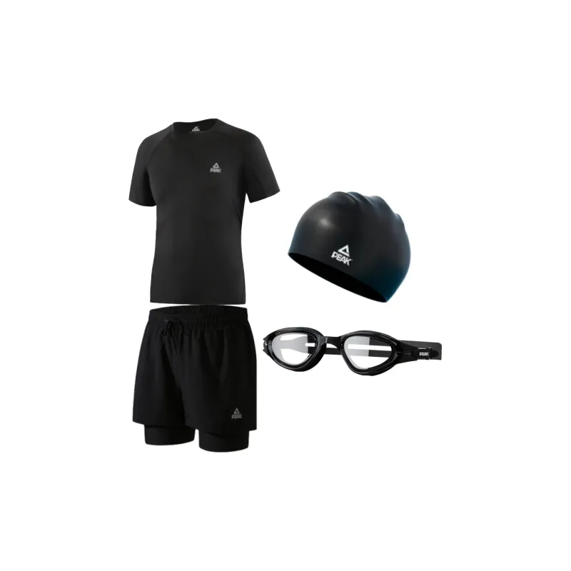 PEAK Swimming Sets Polyester Pool Men's Black-4